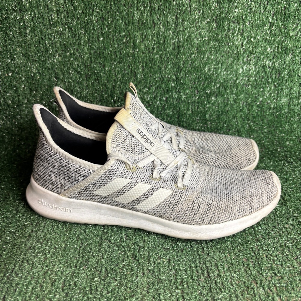 Adidas Cloudfoam Pure Knit Running Sporty Athleisure Sneaker Grey Womens Sz 9.5
